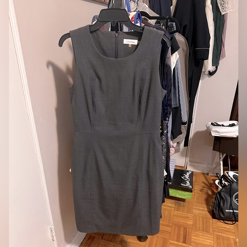 Calvin Klein Grey Pencil Dress